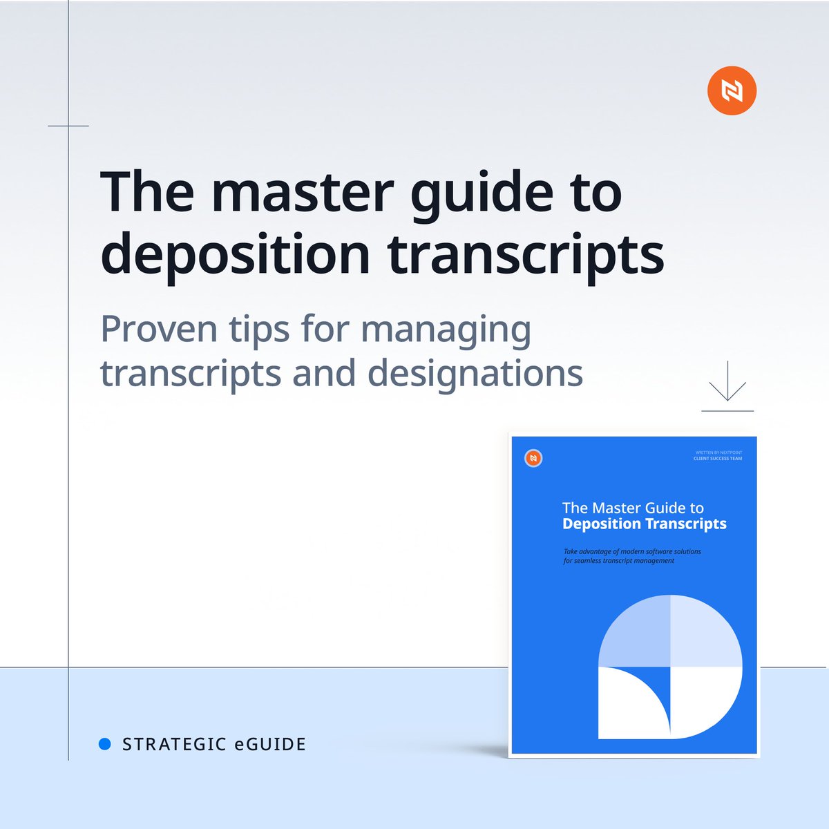 Nextpoint's tweet photo. 📘 The Essential Deposition Transcripts Guide — Download for Free!

We updated our Master Guide to Deposition Transcripts for 2026, packed with everything your team needs to turn testimony into a winning argument. Your free master class starts here.

🔗 https://t.co/GhYrkrkVVB https://t.co/EzIu9TvjHs