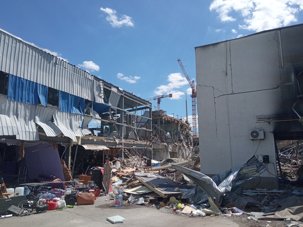 PaulNiland's tweet photo. This used to be my office. From this building my colleagues and I created the first ever national suicide prevention hotline in Ukraine's history, @LifelineUkraine.

We stopped working from here on 24/2/22.

Last night russia blew it up in their latest terrorist attack on #Kyiv. https://t.co/rMEJ4PIaAO