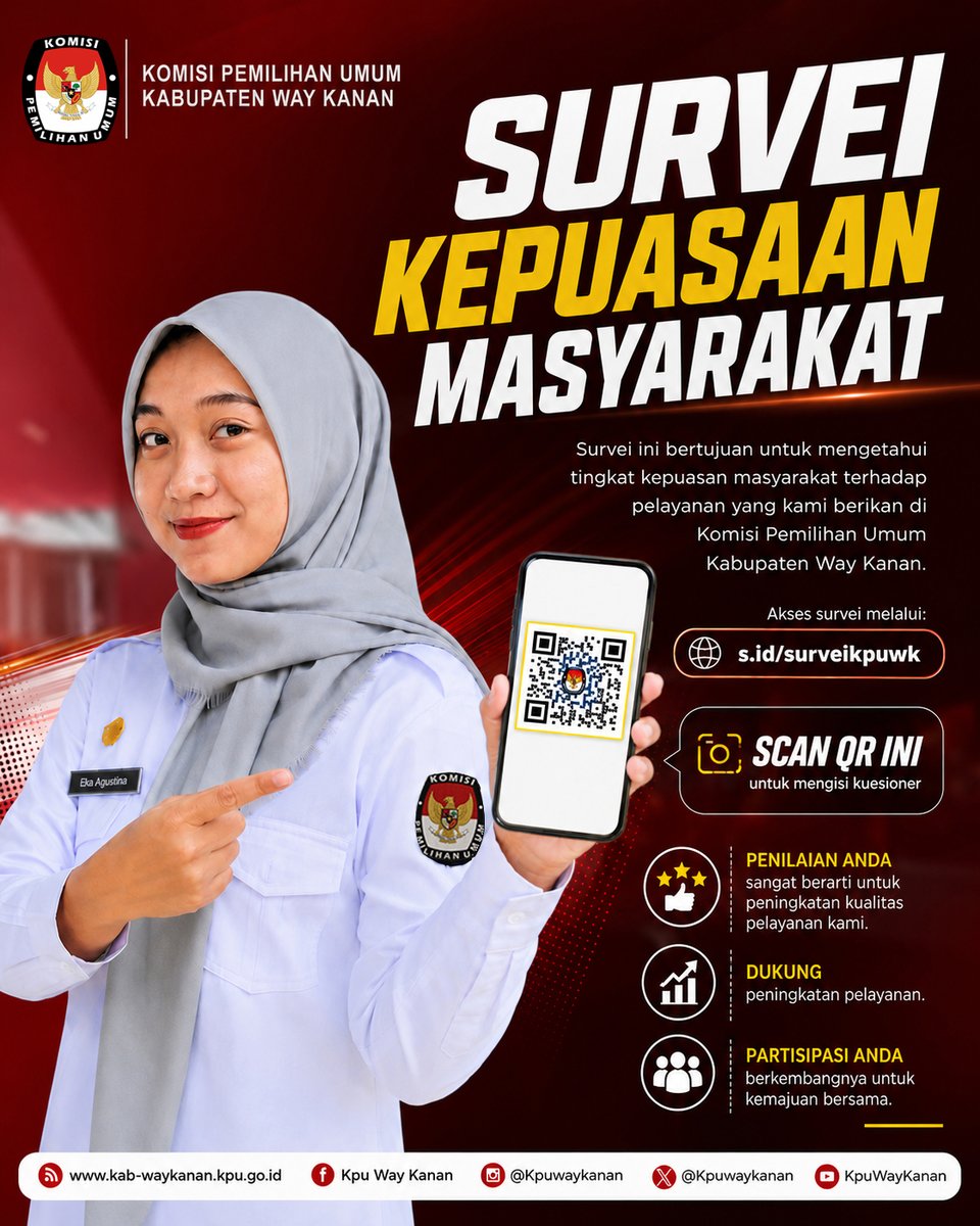 KpuWaykanan's tweet photo. 📷 Scan QR Code pada poster atau akses melalui: https://t.co/J0Q0XdRvEK https://t.co/GsD5Ivs7Ec