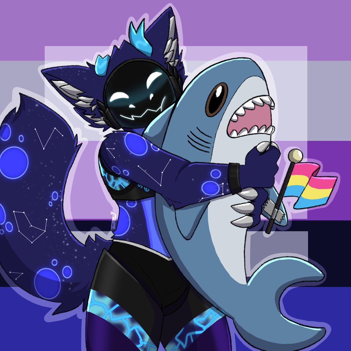 lazysloth1660's tweet photo. 🏳️‍🌈Happy pride month my friends! 🏳️‍🌈

Gonna be bringing back my Pride YCH  for this year!✨

Get yourself and your blahaj ready for pride!🦈

DM me if interested 
I take cazhapp preferably, can do kofi! 

This will be up till June 26th

#furryart #furryych #YCH https://t.co/g0EdHxrowU