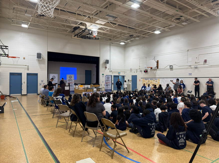STH_HCC's tweet photo. We had a fantastic joint visit with both St. Rita Catholic School &amp; @StLuigiTCDSB with Stronger Together Hockey! Incredible student energy throughout, centered on teamwork, connection, and community. 

#StrongerTogetherHockey #MLSEFoundation @MLSEFoundation https://t.co/P1xtKX82xN