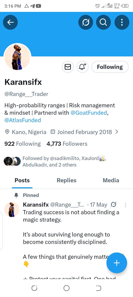 MuhammadAhmj8's tweet photo. @babujin_fx @Range___Trader @BlueGuardiancom @GuardianFutures @GuardianTvLive @BIASHUNTERFX @MAbba_FX @abdul_mde @ASSUDDEEQSNR all tasks are done ✅ my Allah helps us https://t.co/H92Ta1IrUt