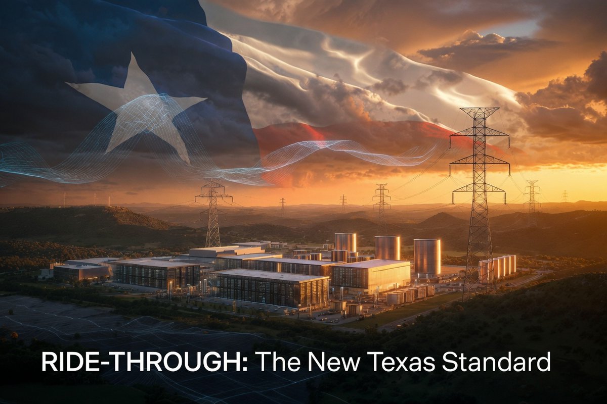 jamesdickey's tweet photo. ERCOT's board votes today on new rules: data centers must ride through grid disturbances or risk getting cut off. 

Other grid operators are already copying Texas' language before it's even final. 

Why ride-through just became the make-or-break test for every serious site: 

🧵 https://t.co/nngTjvdMpq