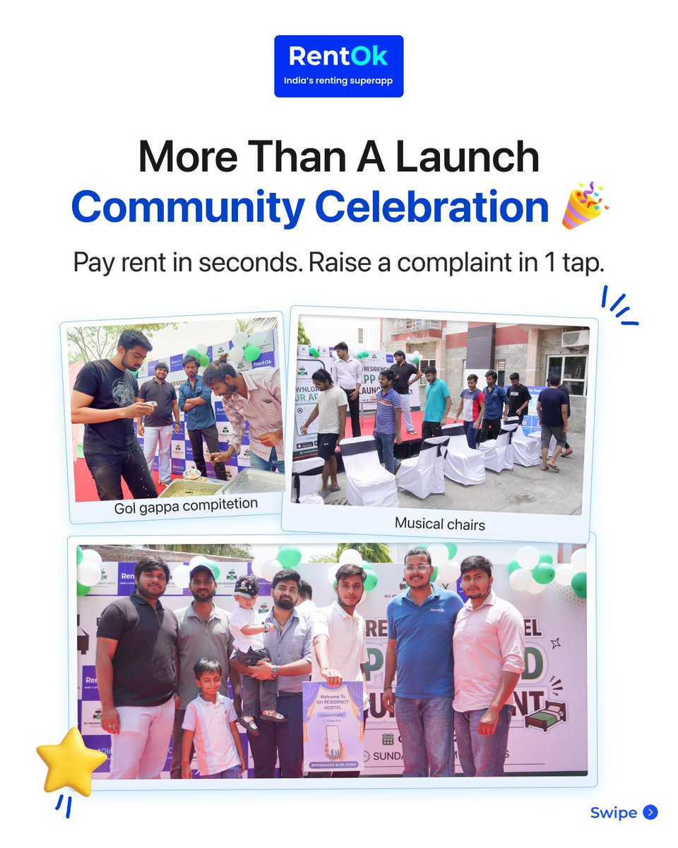 rentokofficial's tweet photo. BH Residency just made history - and we were there for it. 🚀

From paper receipts to instant digital payments. From WhatsApp follow-ups to one-tap maintenance requests. BH Residency is now fully powered by RentOk - and their residents are already living the upgrade. https://t.co/wKY76Stpg0