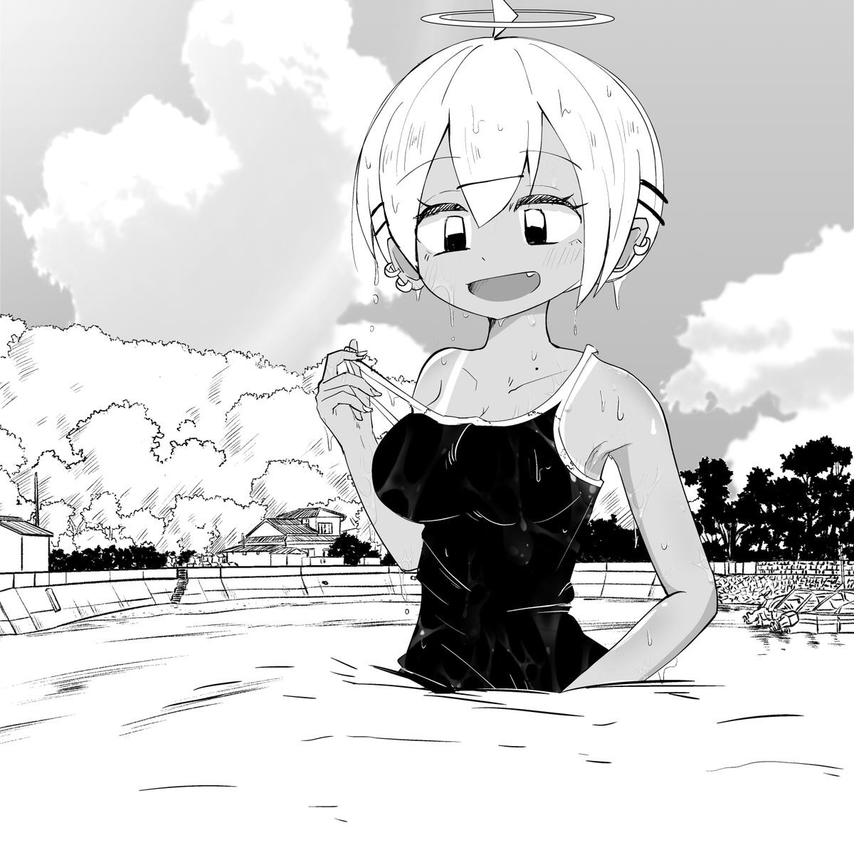 risuzuiintyou's tweet photo. 熱くなってきたから海水浴♪ https://t.co/x5UB72md4y
