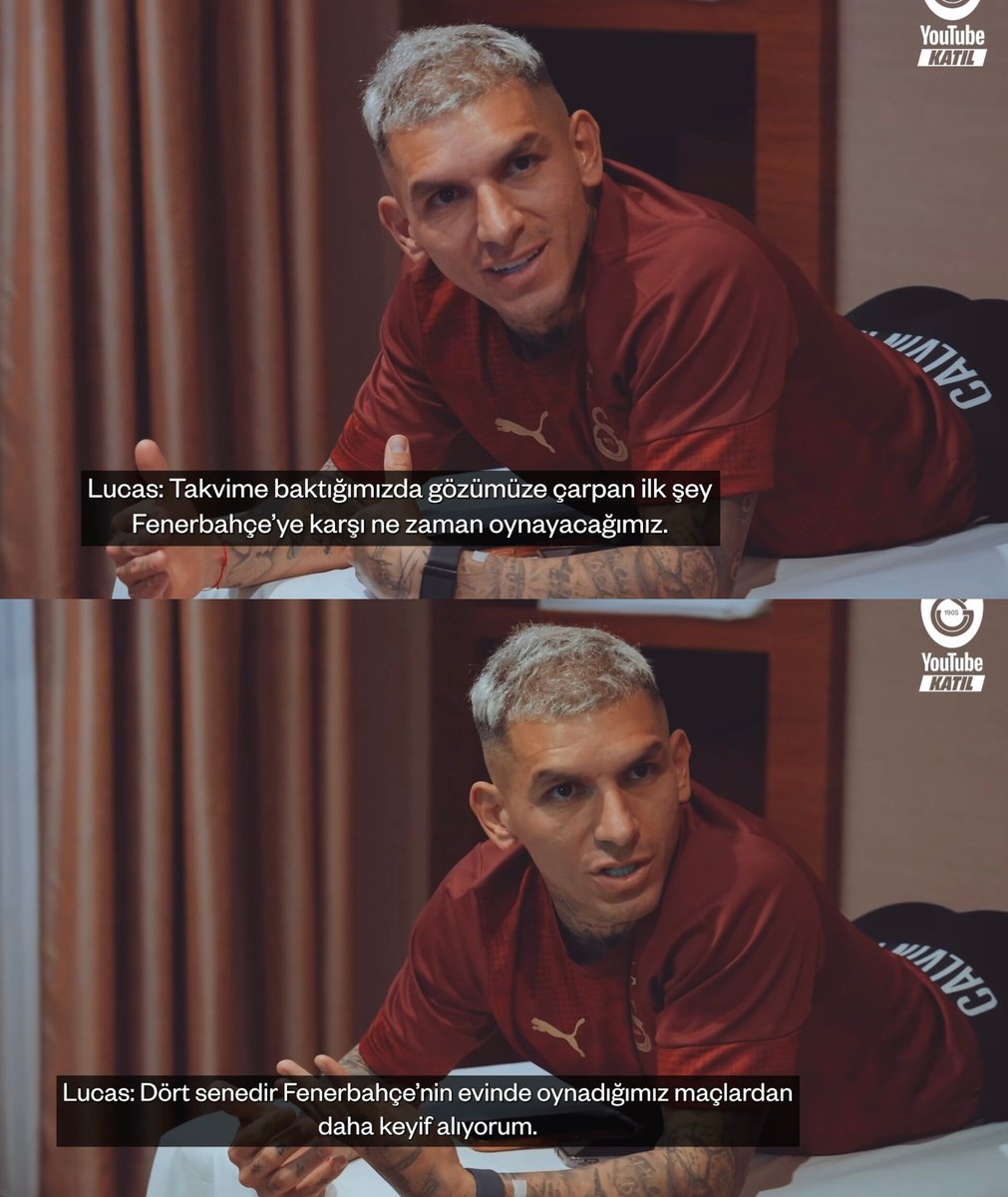 lemarcaspors_'s tweet photo. Lucas Torreira: "Takvime baktığımızda gözümüze çarpan ilk şey Fenerbahçe'ye karşı ne zaman oynayacağımız. Dört senedir Kadıköy'deki maçlardan daha keyif alıyorum." (GS YouTube Katıl) https://t.co/JnKxa3q3Yu