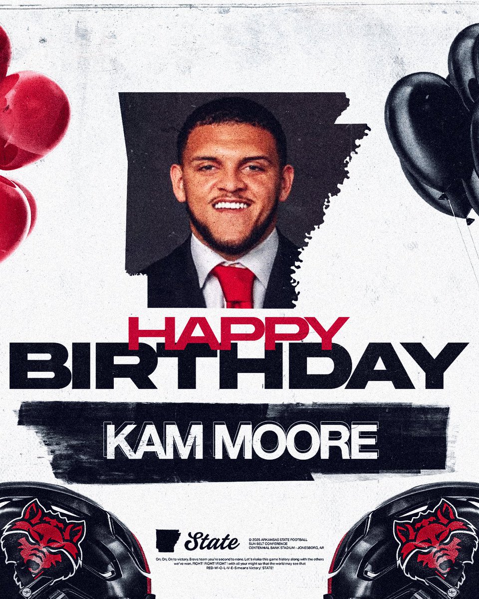 AStateFB's tweet photo. Wishing a happy birthday to Kam Mooreโผ๏ธ
#WolvesUp๐บ https://t.co/ADOp4bbE0r