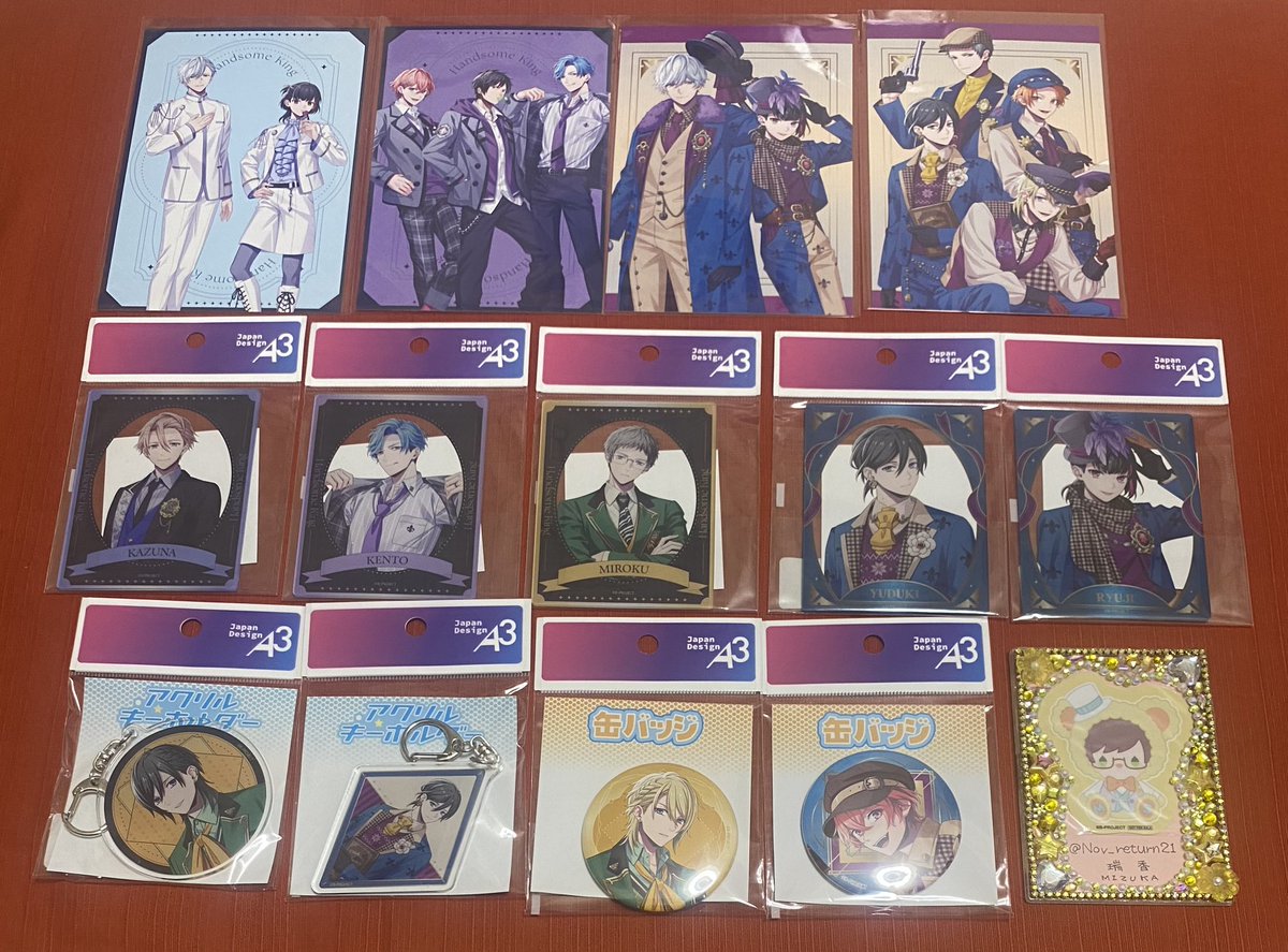 Nov_return21's tweet photo. 【譲渡,交換】B-PROJECT Bプロ Handsome King ハムキン 9th Anniversary
eeo アクリルカード 缶バッジ アクキー
譲)是国★、増長★、愛染★、阿修●、唯月、遙日、殿、キタコレ、難しいTHRIVE、KiLLER KiNG[画像参照]
求)同種の釈村、MooNs、定価(＋送料)
⚠️★印無印含み譲渡or交換優先。
手渡し、郵送 https://t.co/HjFcFvb0gk
