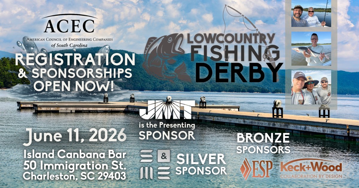 theACECSC's tweet photo. Ready to cast away? 👀🎣
The Lowcountry Fishing Derby is set for June 11, 2026.
🔗 Registration link is here: https://t.co/K6benvpBhz

🔗 Sponsorship opportunities can be found here: https://t.co/t8OGbZOtFT
#LowcountryFishingDerby #ACECSC https://t.co/jxyKQ2lP4d