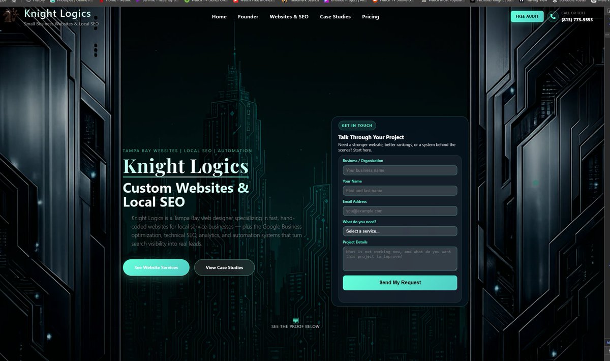 KnightLogics's tweet photo. Free website + Google visibility audit is built around a real workflow, not a vague feature list.
Knight Logics Home Page shows the operational side that usually gets skipped in generic demos and pitch copy.
Want the walkthrough?
#WebDesign #TechnicalSEO #LocalSEO https://t.co/yP5UrPXleD