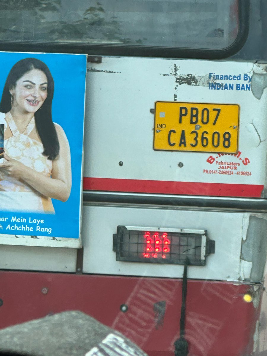 samarthbali's tweet photo. @neerubajwa look what Punjab Roadways did to you. @PbTransportDept Not cool. #punjabcivicpolls https://t.co/TOlK04jnhr