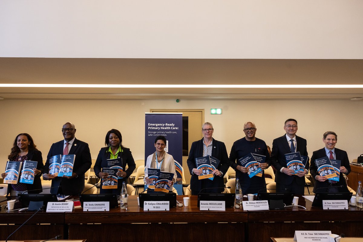 ResolveTSL's tweet photo. Primary healthcare systems are on the frontline of emergency preparedness, detection and response. At the 79th World Health Assembly, we gathered with partners from @FMoHealth, @minhealthKZ, @Fmohnigeria and Syria to launch the Emergency-Ready Primary Health Care (ERPHC) Framework, which offers a practical approach to embed emergency preparedness, response and resilience within primary healthcare.   
  
We developed the ERPHC framework with @WHO using lessons from our pilot Epidemic-Ready PHC programs in Ethiopia, Nigeria, Sierra Leone and Uganda. The framework provides countries with an operational model to confront disease outbreaks and other health emergencies, and integrates disease surveillance, infection prevention and control, clinical care and community protection into primary healthcare.  
  
At the event, we heard from countries that are already putting ERPHC into practice. Their experiences demonstrate how embedding preparedness into health systems can keep communities safe. Thank you to all our partners whose vision and learnings informed this framework. We look forward to helping scale up ERPHC to more countries to build resilient primary health care systems across the globe.   
  
Read the full ERPHC framework here: https://t.co/0XdSvAGJzd