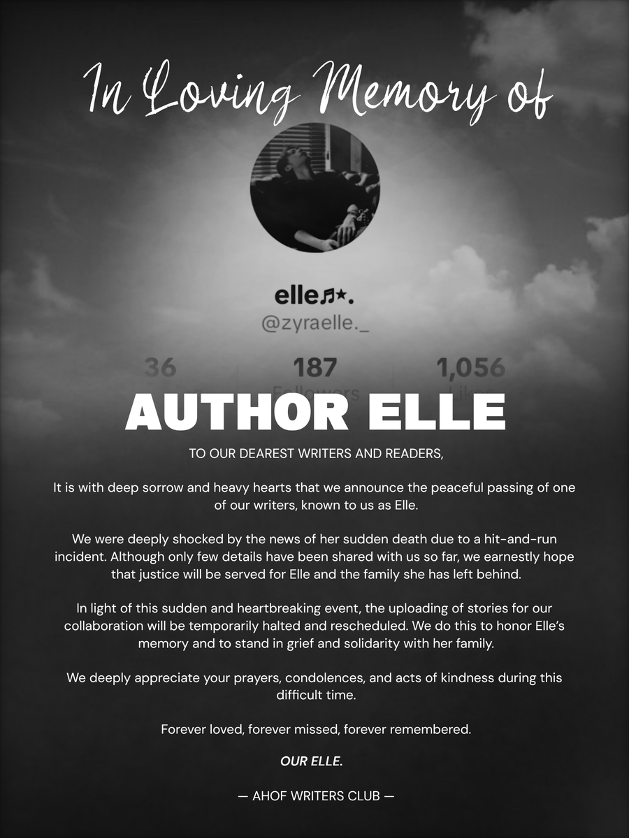 ahofhiddenverse's tweet photo. Though your time with us was brief, the memories you created within the club will forever remain in our hearts.

Thank you for choosing to be part of our family, even for a little while.

We will forever cherish the memories you made with us. 

Rest well our dearest Elle. ❤️‍🩹 https://t.co/3bgdnG1HXi
