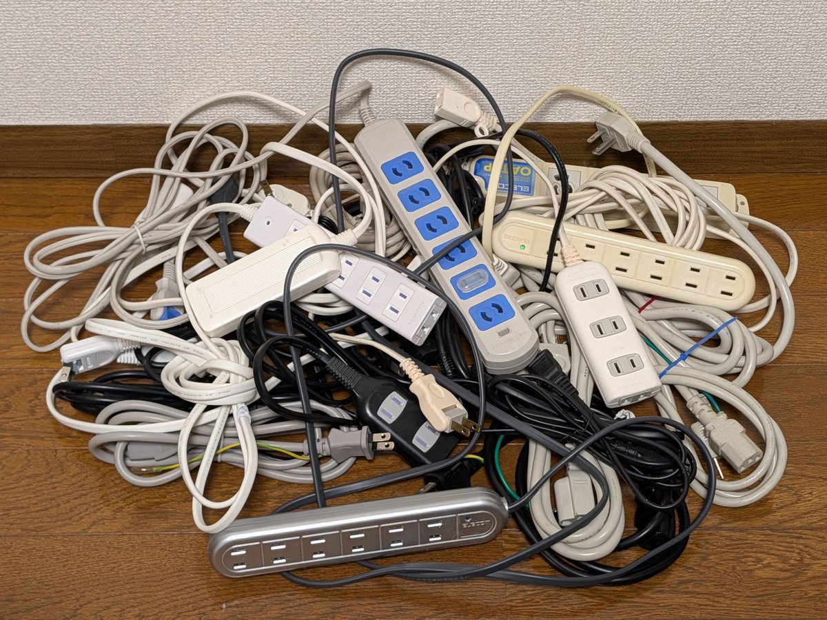 リモカ値下げ最終処分 こないだ一斉交換した四半世紀モノの宅内の電源タップの処分が完了した