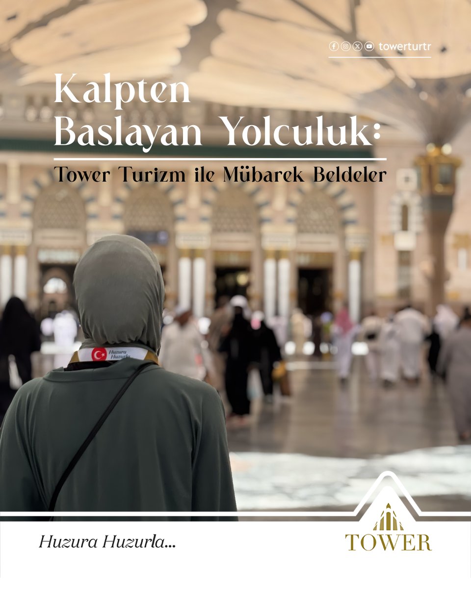 towerturtr's tweet photo. Her kutsal yolculuk, kalpte filizlenen bir niyetle başlar.

Mekke ve Medine'ye uzanan bu eşsiz manevi yolculukta, misafirlerimize konforlu ve huzurlu bir deneyim sunmak için yanınızdayız.
Kalpten başlayan yolculuk, mübarek beldelere Tower Turizm ile...

Tower Tur I Huzura Huzurla
📞 444 7 779
🌐 https://t.co/vIL5ctIDeL