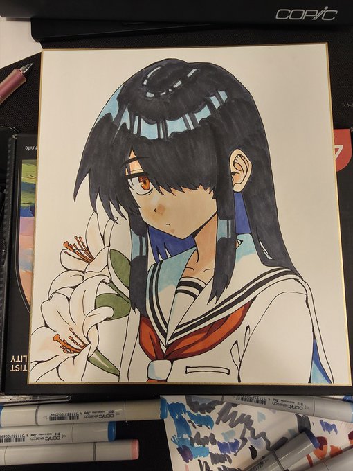 ('・ω・)濃い色だとやっぱちょっとムラるっすねぇ。(でも普通にさっきよりも全然綺麗に塗れてる気がする。まあ面積も二倍だし…) 