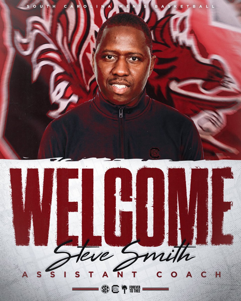 GamecockMBB's tweet photo. Another big addition to our staff... 

Let's get to work, coach! 💼🤙

#Gamecocks🐔🏀 // #ForeverToThee https://t.co/3SPxoG1UFZ