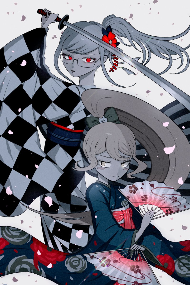 amecopic's tweet photo. ペコちゃんと日寄子ちゃん 大同窓会衣装
#danganronpa #sdr2 https://t.co/522BsZoerQ