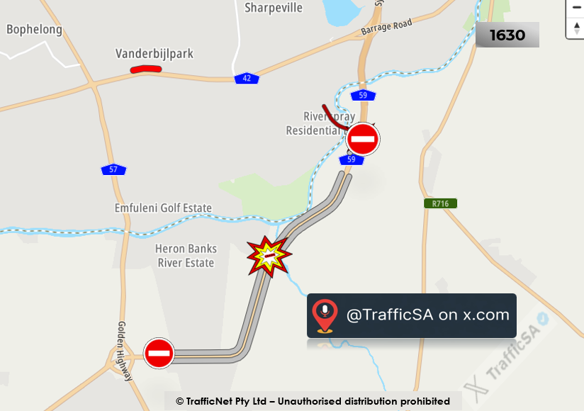 TrafficSA's tweet photo. Free State - R59 Route (Latest): #TankerCrash https://t.co/sc0n3tgRfh