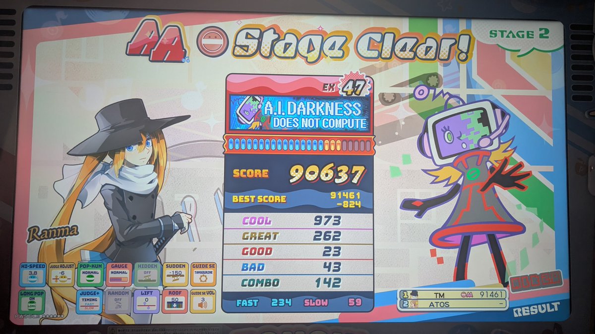 TMQED's tweet photo. チュンストぶりにポップン真面目にやり始めた
47の簡単なやつがクリアできるようになったぞ https://t.co/Oc6whvNvT2