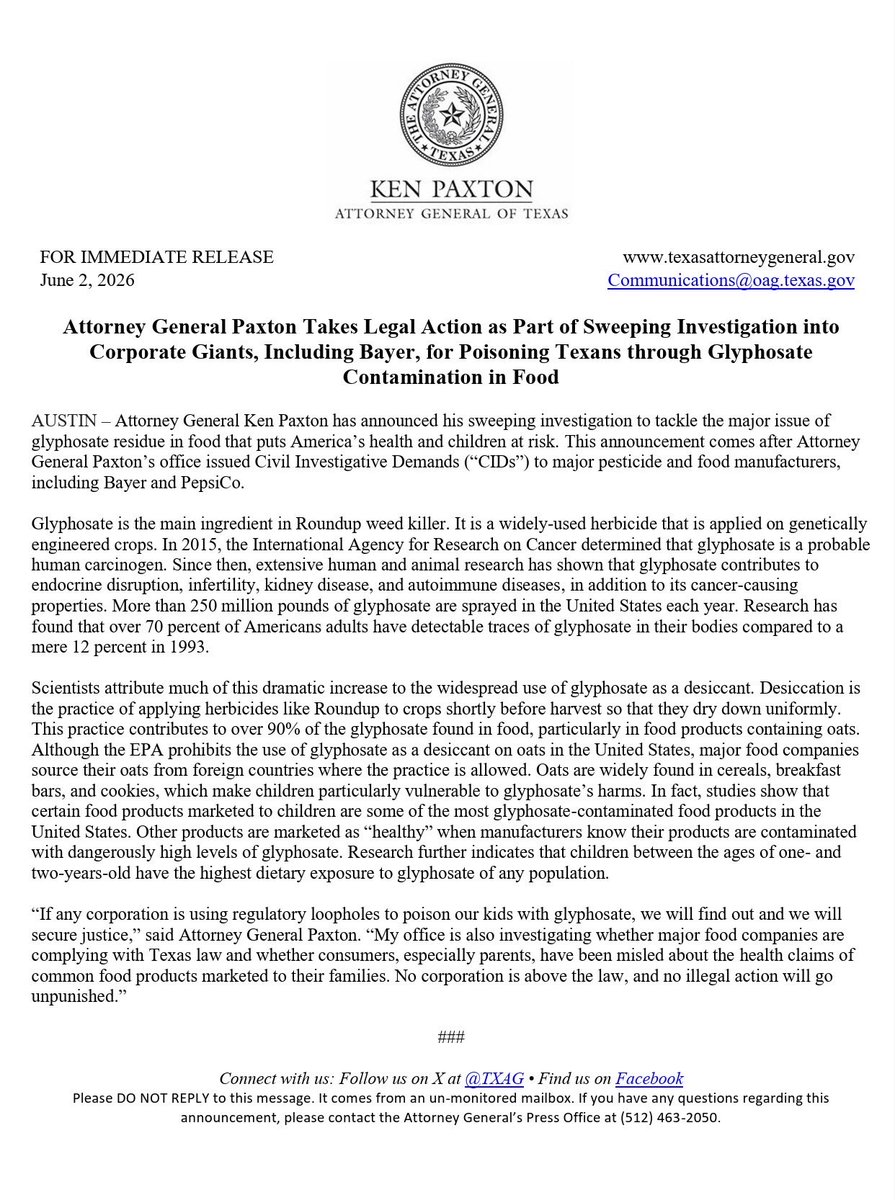 Attorney General Ken Paxton tweet media