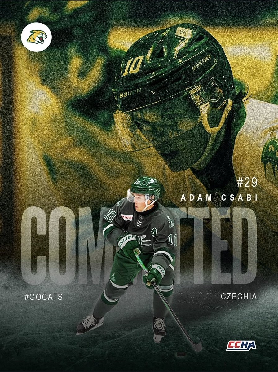 TheNMUYB's tweet photo. '05 forward Adam Csabi has committed to Northern Michigan for the 2026-27 season.

Csabi, a Czech native, had 49 PTS in 53 games this season with Cranbrook

@CCHAWatch @CollegePuckNXT https://t.co/F3i5r3xAjK