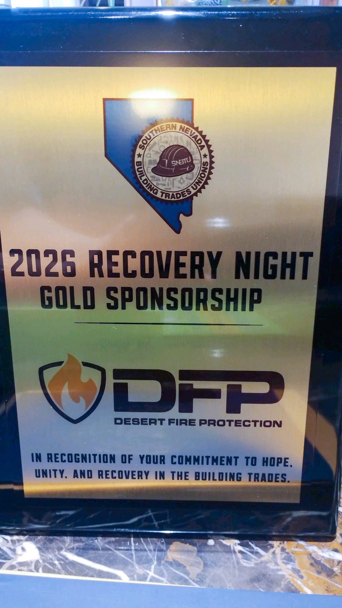 ForRecovery's tweet photo. Desert Fire Protection is  #ForRecovery!

They show up for their employees and have supported their team with mental health training, resources, and a commitment to recovery; earning their designation as a Recovery Friendly Workplace in Nevada. Our employment program manager, Berto, stopped by this week  to refill the Anonymous Support Kits and congratulate them on this achievement. We need more employers, small businesses, and companies in Nevada standing up for workers and supporting recovery in the workplace!

#WorkplaceSafety #workplacewellness #employeewellbeing #employeebenefits #WorkersRights #workersafety #recoveryfriendlyworkplace #RecoveryFriendlyNV #recoveryinthetrades #recovery #wedorecover #UnionStrong #trades #skilledtrades #sober #readytowork #BestPlacesToWork #lasvegas #reno #nevada #clarkcountynv