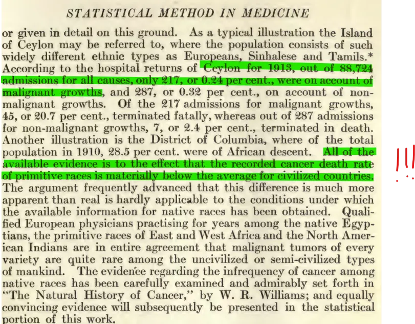 sasha_latypova's tweet photo. Cancer is induced by modern medicine (it is induced by vaccines, and the 2nd cause is false diagnostic + cancer "treatments").  Cancer does not exist in the Amish, and did not exist in the "primitive races", nor did it exist in African American slave population.  Aging population and diagnostics do not explain the rise of cancer in the "developed world" - Hoffman Prudential Life Insurance actuarial report of 1915.  Full article in comments below:
