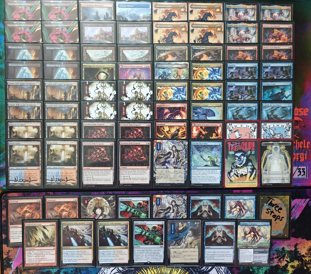 PinoloCosmico's tweet photo. 6-2 at stardand open in Prague with my take on izzet opus, satisfied with how I played during the day unlike the day 1.
The deck is super fun and i think It can play against everything in the meta right now.
Enjoyed the weekend with @LaudatiPietro10 , @Marzaboi_MTG.
Mu below: https://t.co/FuSIuaV6wO