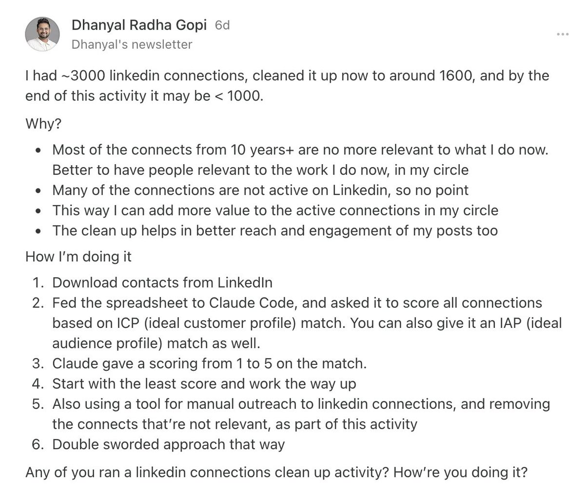 dhanyal's tweet photo. #linkedincleanup update: 1523 as on June 2 https://t.co/dfnszDNDHF