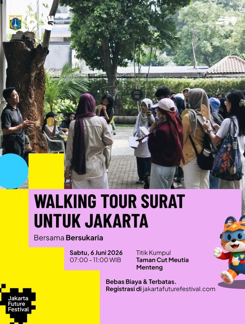 javersation's tweet photo. guys kalian kalo sering cari aktivitas seru tapi gratis di jakarta mending follow @/urundayakota di ig deh ☝🏻

ada kelas tari, yoga, walking tour, dan masih banyak acara2 lainnya, terus itu semua GRATIS 😭👍🏻 https://t.co/Ong0CMtnuF