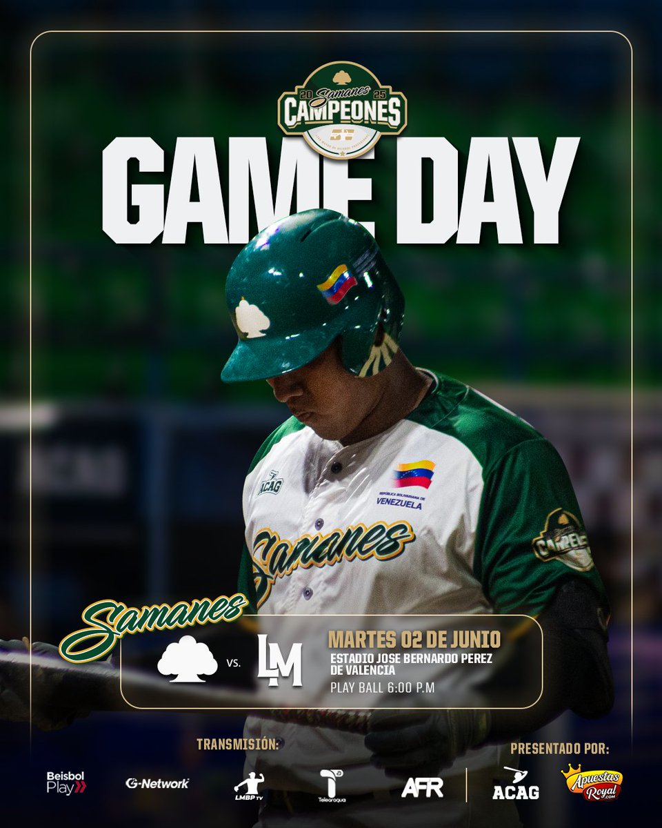 samanesbbc's tweet photo. Iniciamos una nueva semana en Valencia

🆚: @lideresdemirandabbc
🏟️: José Bernardo Pérez, Valencia 
⏰: 6:00 PM
📺: @telearagua | LMBP TV | @beisbolplay | @gnetwork.ve
📻 : @artefinalradio 100.1 FM - Aragua
📱App: Samanes de Aragua BBC 
💻: https://t.co/Fss3Jl3Wz8 https://t.co/ZFS31RJ31V