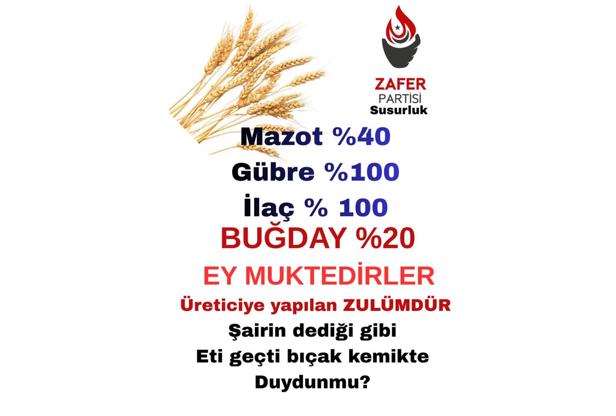 ZSusurluk30049's tweet photo. #TarımıHorGören
#YarınıZorGörür
@zaferpartisi ülkemiz şartlarına göre geliştirdiği, #girdi #maliyet #pazarlama politikaları ile Üretimin ve Üreticinin yanındadır
@umitozdag
@ErtuganMusa @cezmi_polat @O_PEHLIVANOGLU @ErhanOtegen @m_melezoglu https://t.co/aTzhOVbx6a