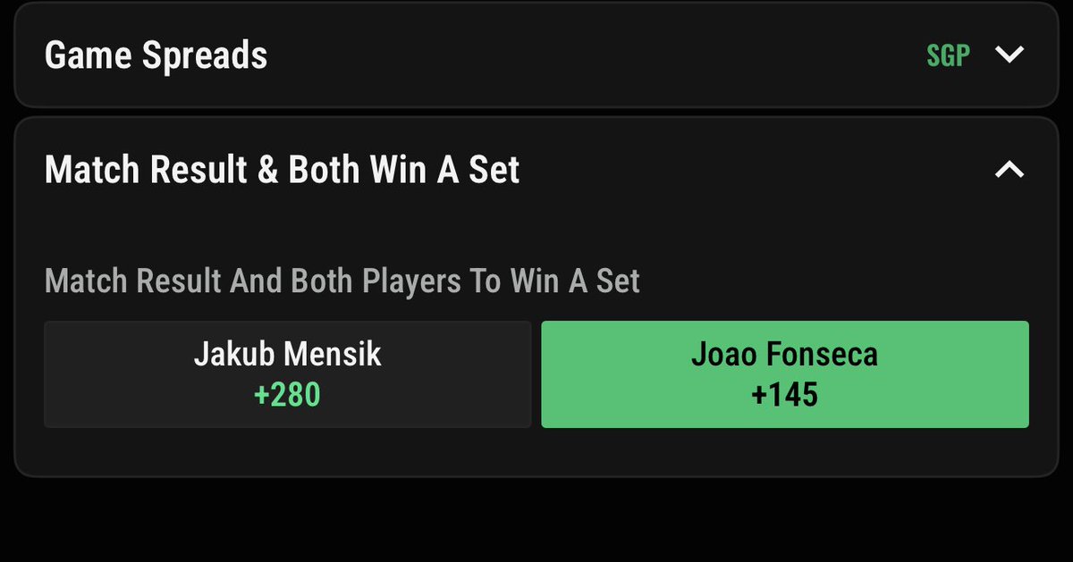 LukeDiV's tweet photo. Fonseca 🇧🇷 vs. Mensik 🇨🇿 in a huge match tonight at Roland Garros. 

Fonseca could get down early and roll back. I think this is the play here. https://t.co/NNSWHrPgrS