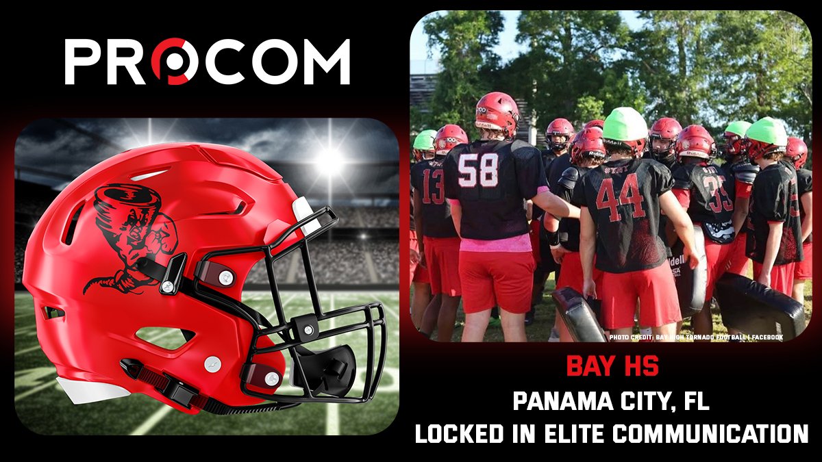 ProComHeadsets's tweet photo. A huge #ProCom welcome to @bayhighfootball! We are glad you switched to #ProCom and chose the best headsets for your sideline communication! #BayTornadoes🌪️

#CommunicateLikeAPRO #SidelineCommunication https://t.co/zySXFsqaOz