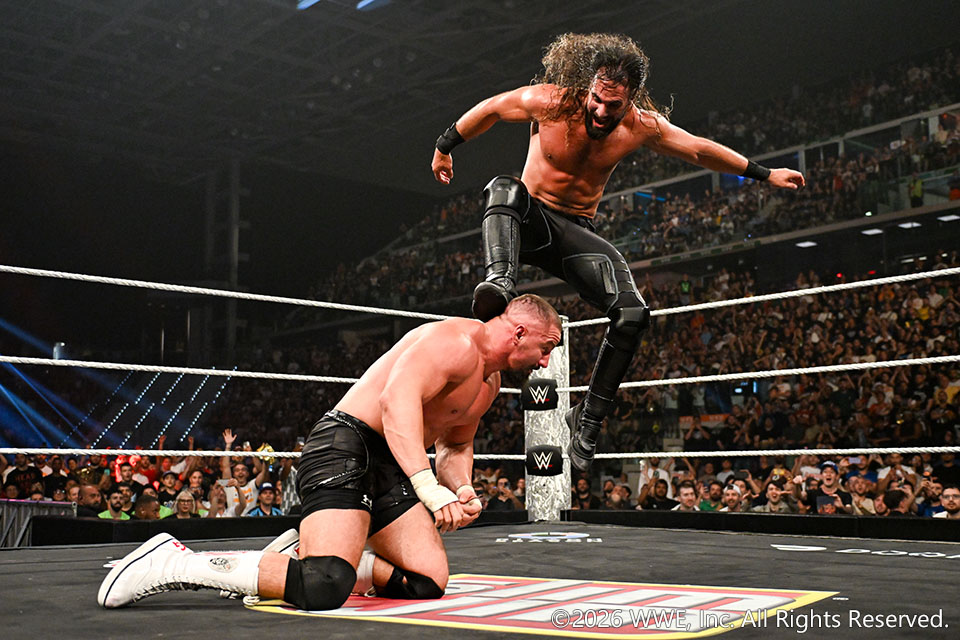 PKDX's tweet photo. 【WWE】ロリンズが1ヵ月ぶり再戦でブレイカーに雪辱
https://t.co/7goXfvUQnI

#WWE https://t.co/avieWJRw7U