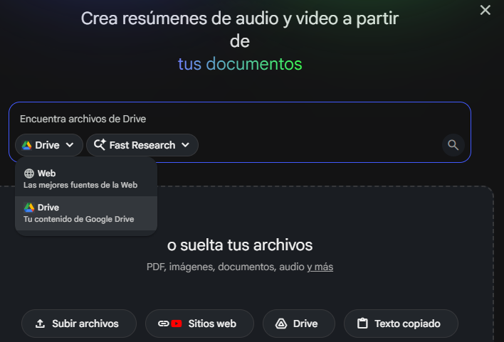 damiande's tweet photo. NotebookLM es una de las herramientas más interesantes de IA que aporta Google. Permite hacer resúmenes en texto, con elementos visuales, en audio o video.
Puede partir de fuentes web, documentos propios o videos. https://t.co/pzn5k0rrR0