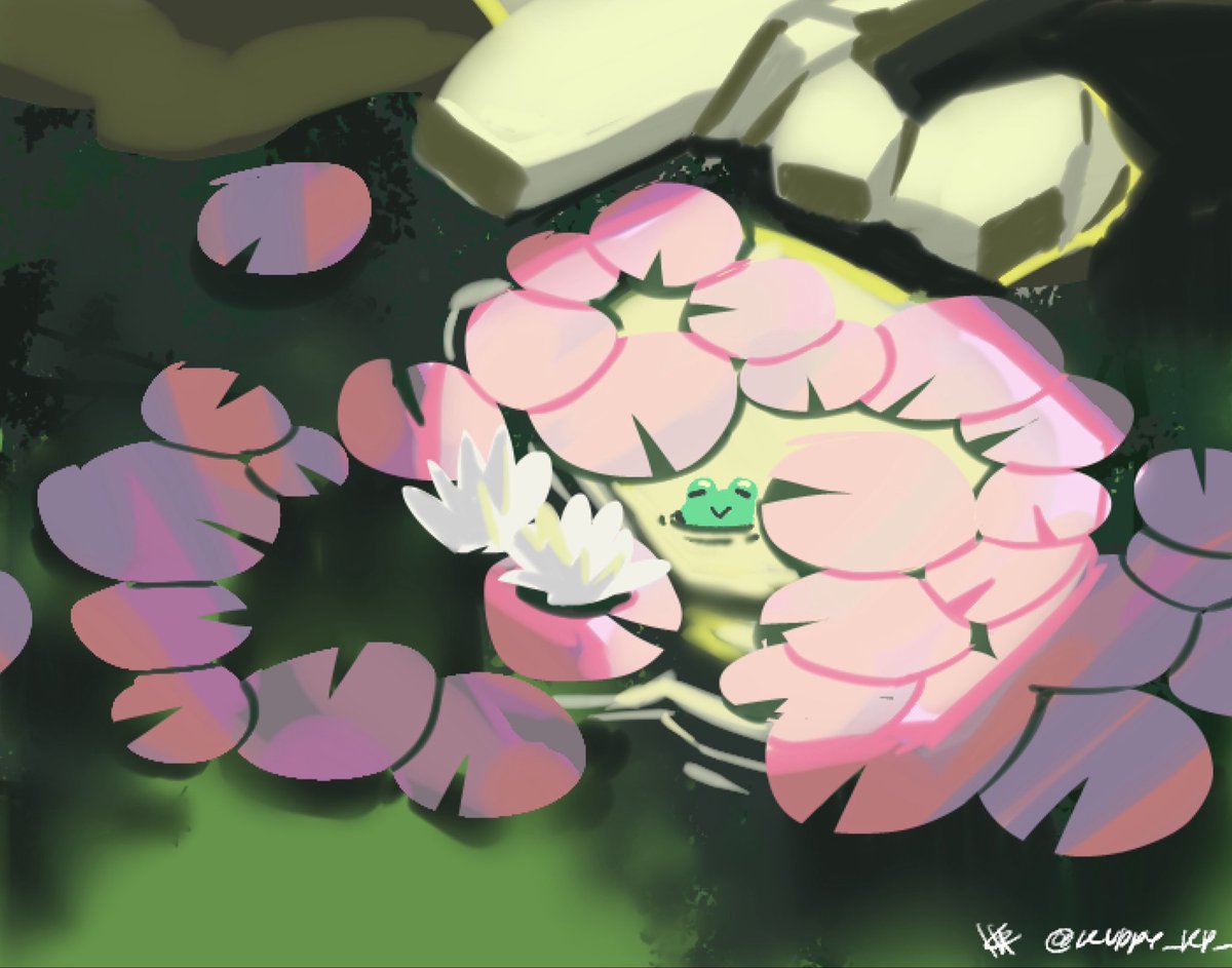 Kuppy_KP_'s tweet photo. Colour study of Lotus 🪷
i have been practicing art fundamentals a lot lately :) 
#colorstudy #clipstudio #CSP https://t.co/GCxmFDQX7x