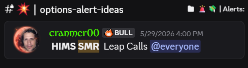 Stockalertss's tweet photo. $SMR We're LOADED tf upppp on options calls on Nuclear Energy play 

Our team plays the calls and puts no other teams play , they'll give you the obvious $MU $NVDA $TSLA $SPY etc. We put out the bangers before they move!! https://t.co/mfOkfFnES6