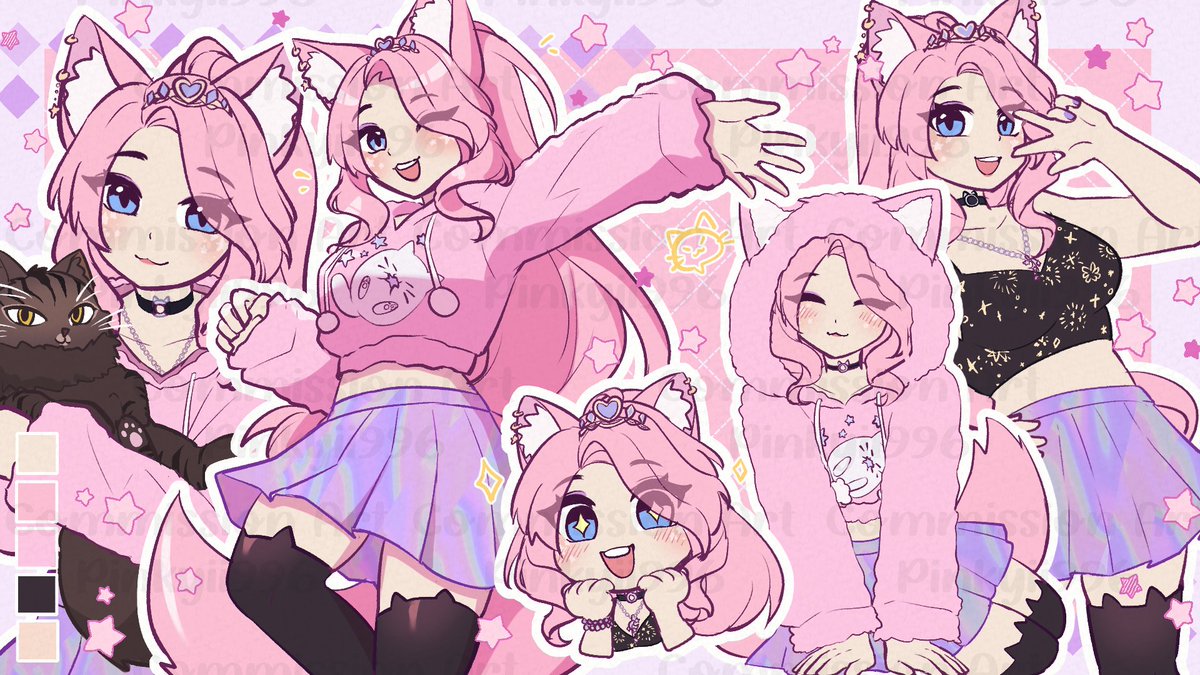 Pinkyii996's tweet photo. Sketch Page Commission for @Eclairsu 
Thank you for the support!   🩷🩷
#VGen #VGenComm https://t.co/qdYB2612WV