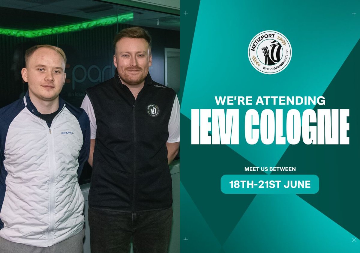 SakkenMZP's tweet photo. Me and @PSBerzerk are heading to IEM Cologne from June 18th - 21nd!

We have a few spots left in Metizport's Skybox with brilliant views of all the Counter Strike action - feel free to reach out if you're interested in grabbing a seat.

Looking forward to meeting friends and colleagues throughout the event!

@Metizport