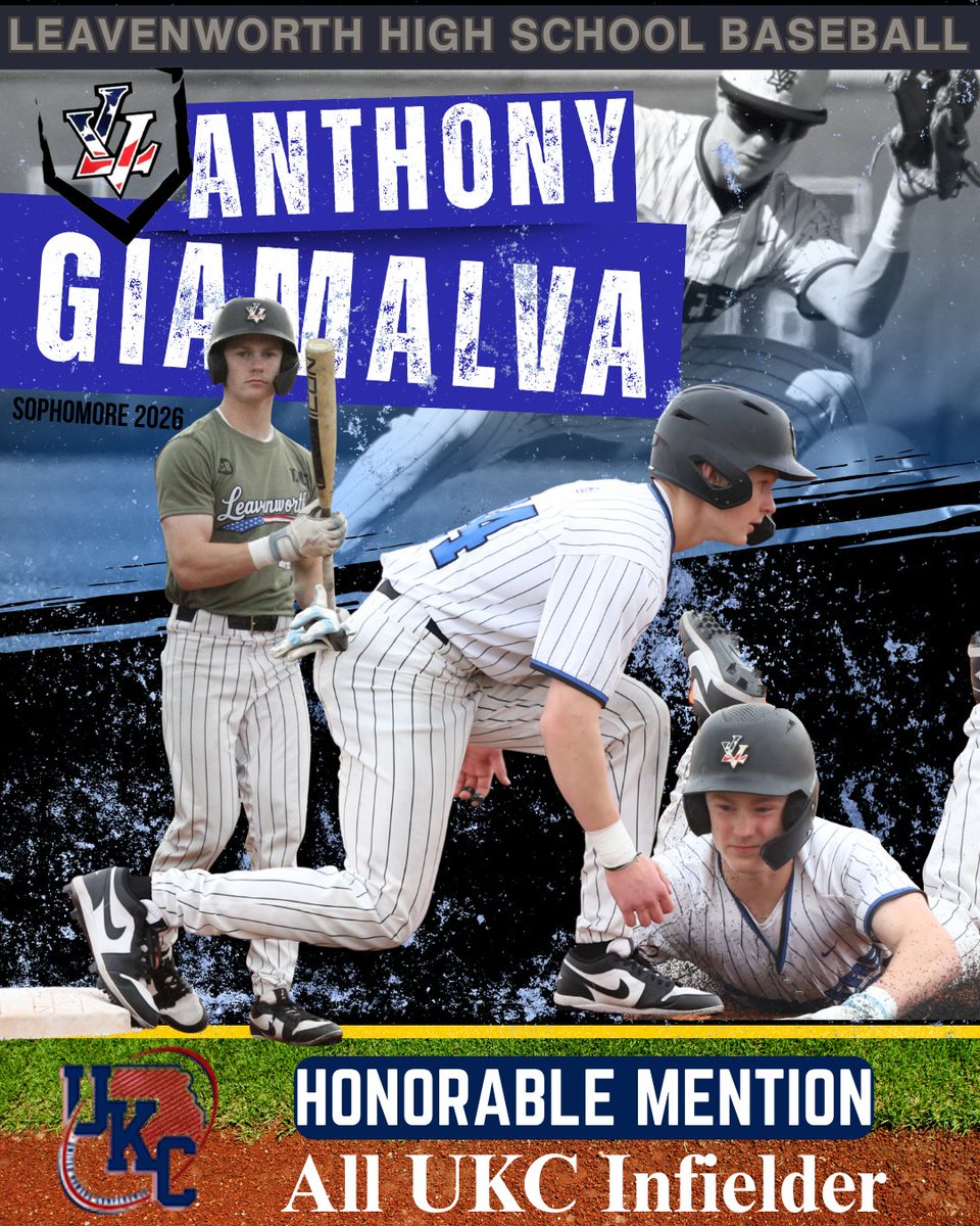 LeavenworthBas1's tweet photo. @AGiamalva24 Honorable Mention All UKC Infielder.  A leader as a sophomore this season and we can't wait to see what you do these next 2 seasons!  #EarnedIt https://t.co/kMkF1ONk6g