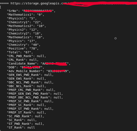 DarthKermi72747's tweet photo. JEE Advanced 2026 candidate/result infrastructure (https://t.co/6mBpjkxH01) had a public cloud storage misconfiguration exposing bulk candidate data without auth.

This exposed ~179.6k result records and ~187.3k admit-card PDFs, including candidate names, DOBs and mobile numbers. https://t.co/NUk4HGwqQP