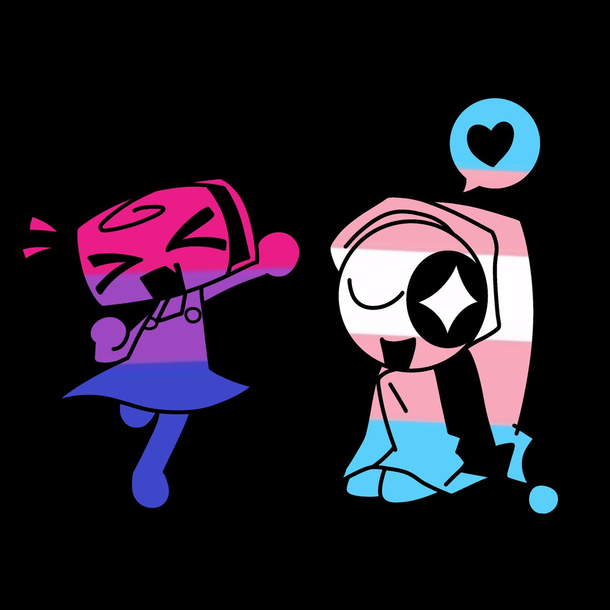 Imdumb0_0's tweet photo. Happy pride month!(Headcanon of me) 1/?)
#dandysworld #moonshell https://t.co/zUSqf5nFRI