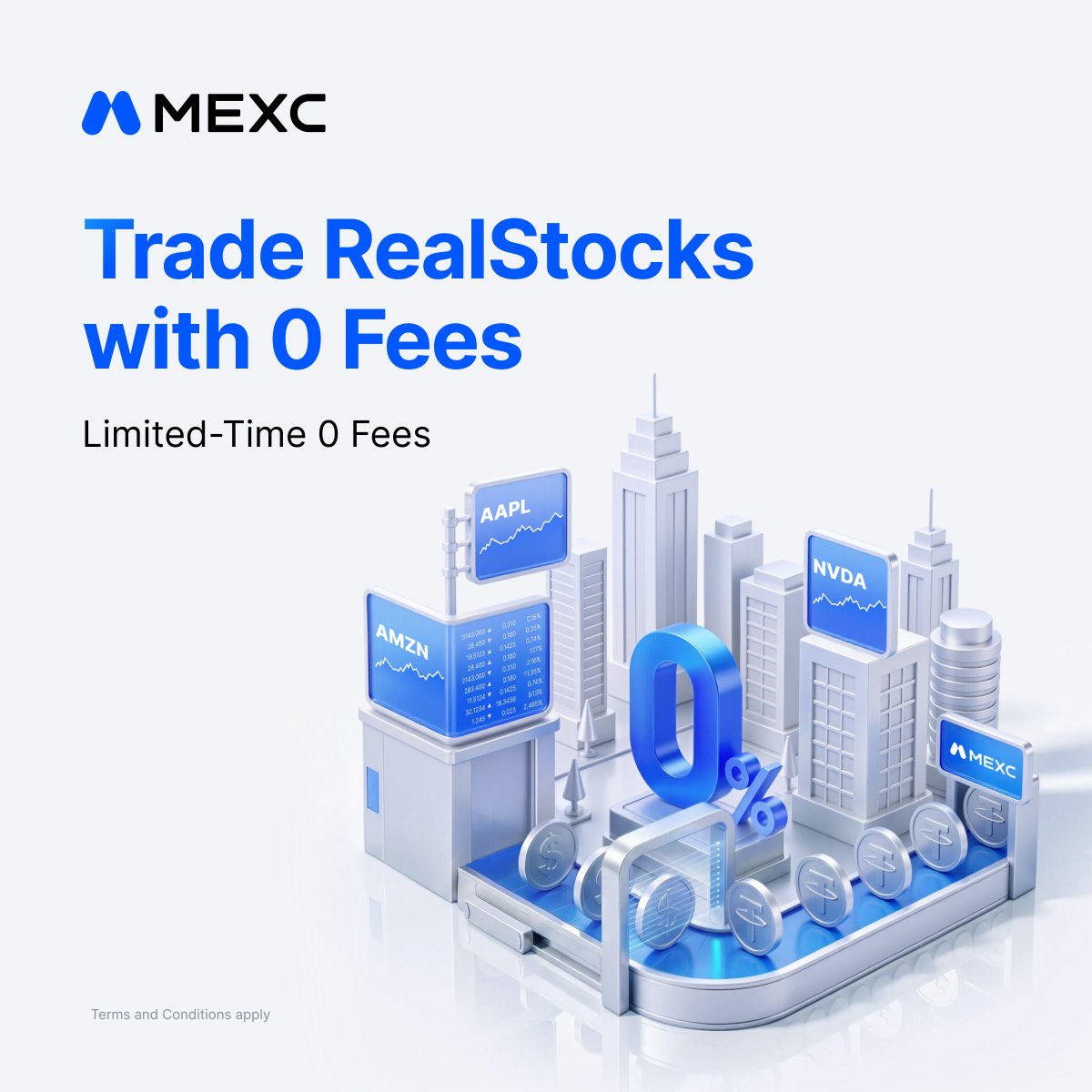 Jamie_MEXC's tweet photo. Real U.S. stocks.
Real ownership.
Real dividends.

And for now, 0 trading fees 👀

Sometimes the best product updates are the simplest ones. https://t.co/blPyYvTE2A