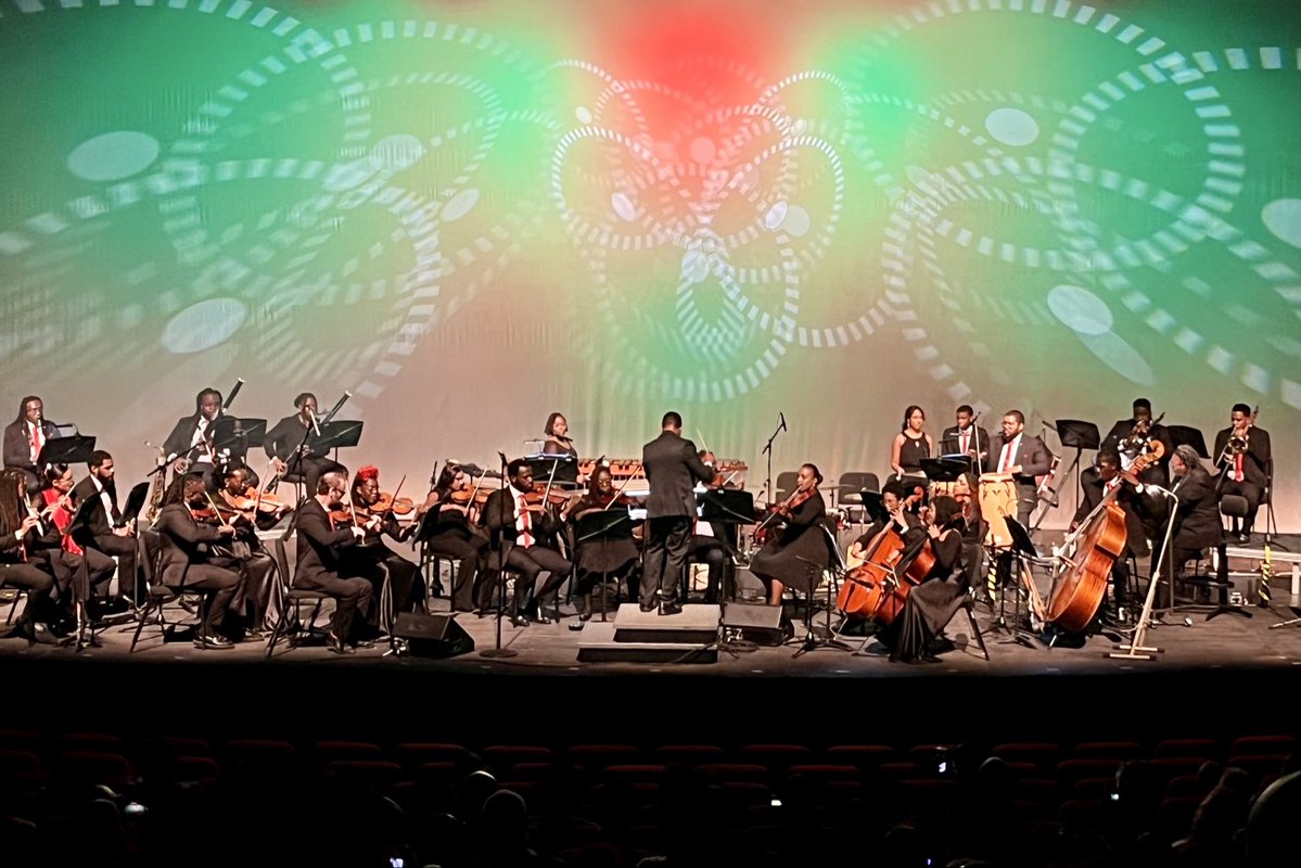 GermanAmbTTO's tweet photo. Wonderful evening at NAPA with the  🇹🇹National Philharmonic Orchestra, The 🇹🇹 National Steel Symphony Orchestra, National Calypso Monarch Terri Lyons and many more! @mccdtt #trinidadandtobago https://t.co/js3YAZPXlt