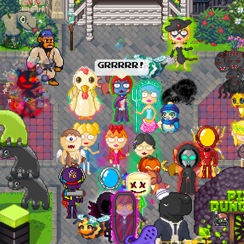 zombinaaaaa's tweet photo. TERRA VILLA LOOKS WEIRD TODAY! 👀

@PixelWeirdos are LIVE in @pixels_online 🔥

Proud to rock my beautiful 1/1 Zombina Princess, and I minted this cool Melon Musk! Love them both! ❤️

Congratulations @NftGuardia 🎉
The Weirdos look absolutely amazing! And thank you for my 1/1! 😍🙏

📍 Terra Weirda