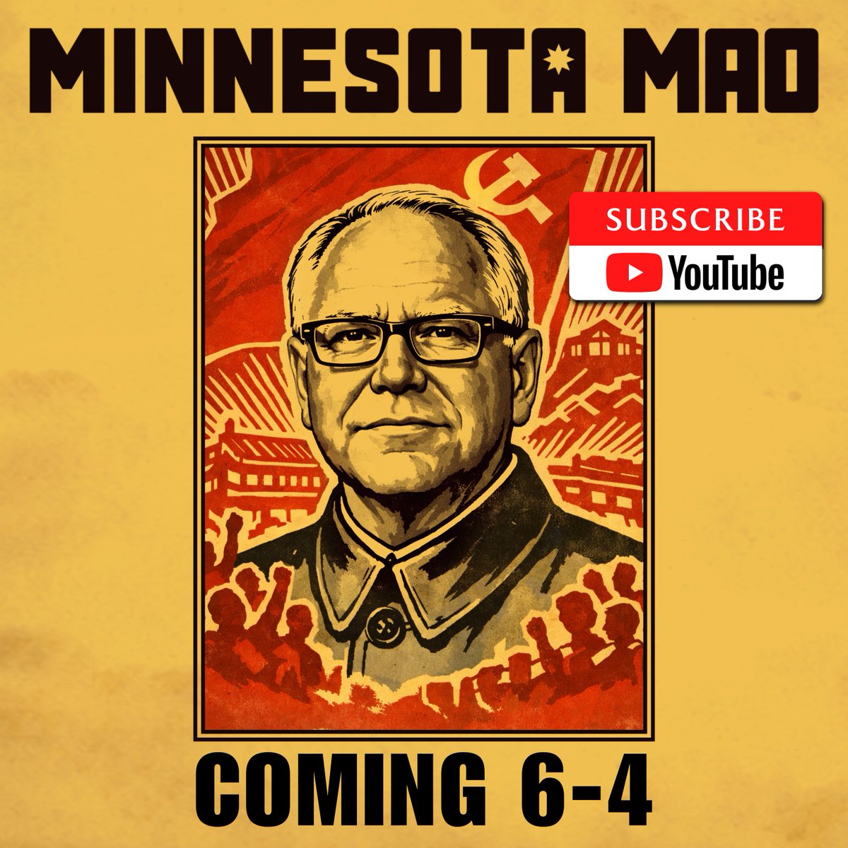 AlphaNews's tweet photo. Minnesota Mao. A new documentary from Alpha News coming June 4.   

Subscribe to our YouTube channel so you don't miss it: https://t.co/ZZDhagtB0E https://t.co/Dq24e1MZE2