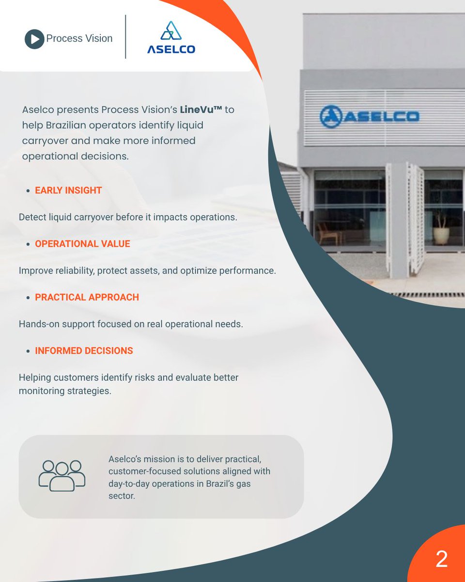 ProcessVision_'s tweet photo. Meet our Partner: Aselco

We're proud to spotlight Aselco, Process Vision's trusted partner in Brazil, supporting operators across the oil and gas sector with innovative approaches to gas quality and pipeline monitoring.
#ProcessVision #OilAndGas #PipelineMonitoring #Aselco https://t.co/MBAE0XyU2t