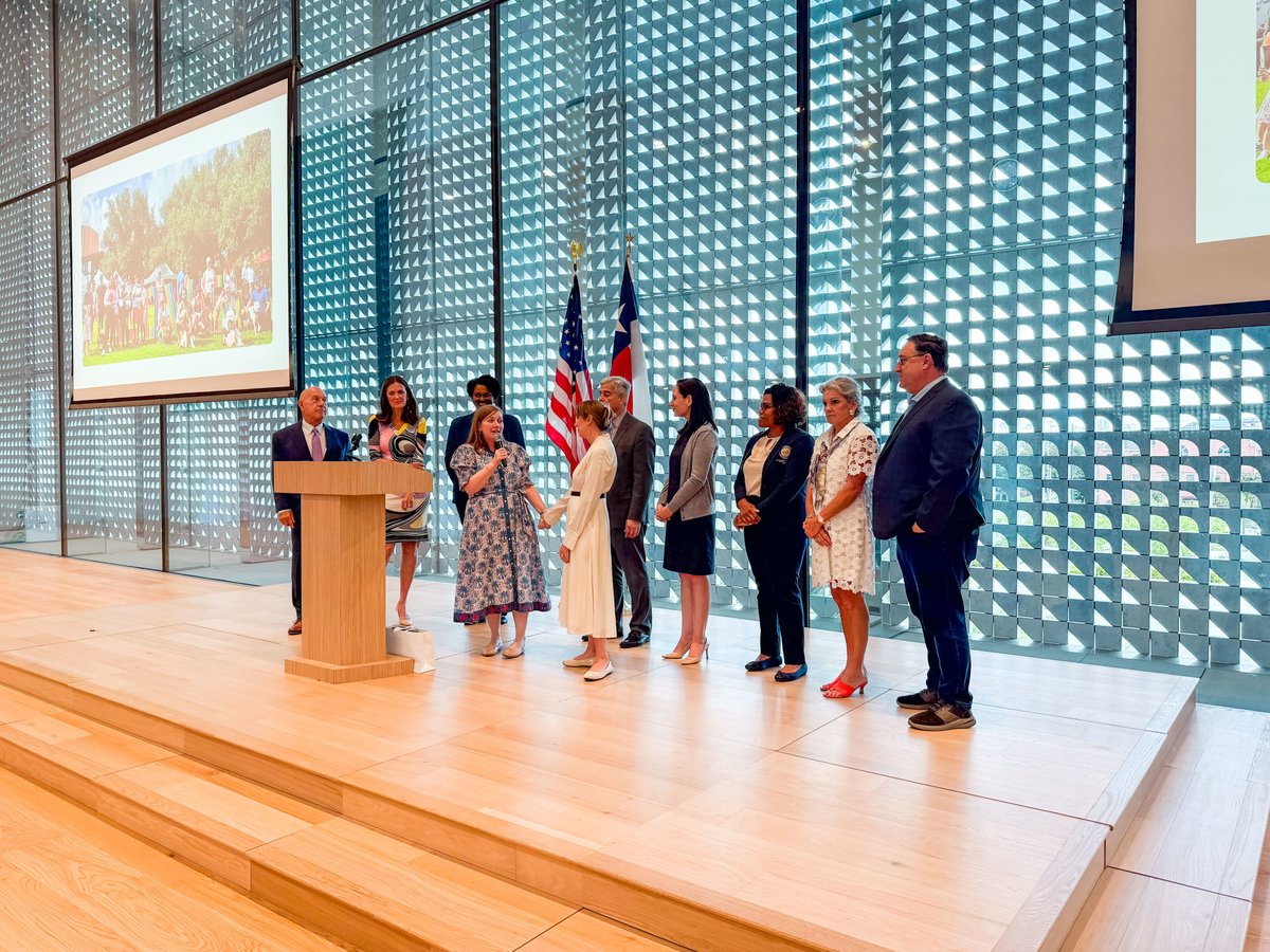 RepFletcher's tweet photo. While I was #AtHomeInHouston, I was glad to celebrate Houston Councilmember Abbie Kamin at the beautiful new Ismaili Center in #TX07. I'm looking forward to seeing her continue on behalf of all Harris County residents in her new role as Interim Harris County Attorney! https://t.co/HcxmC6iKVm